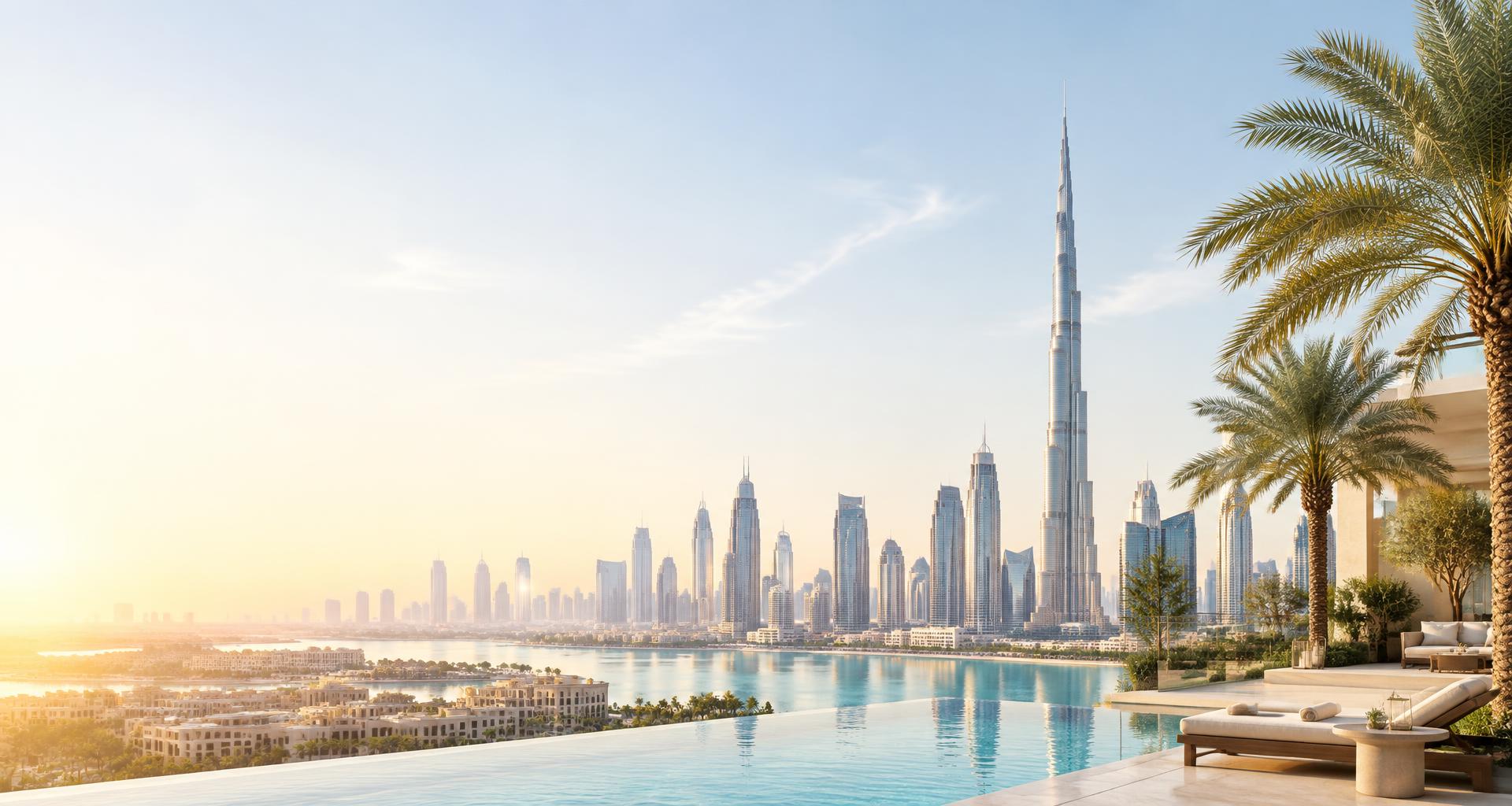 Dubai skyline with Burj Khalifa